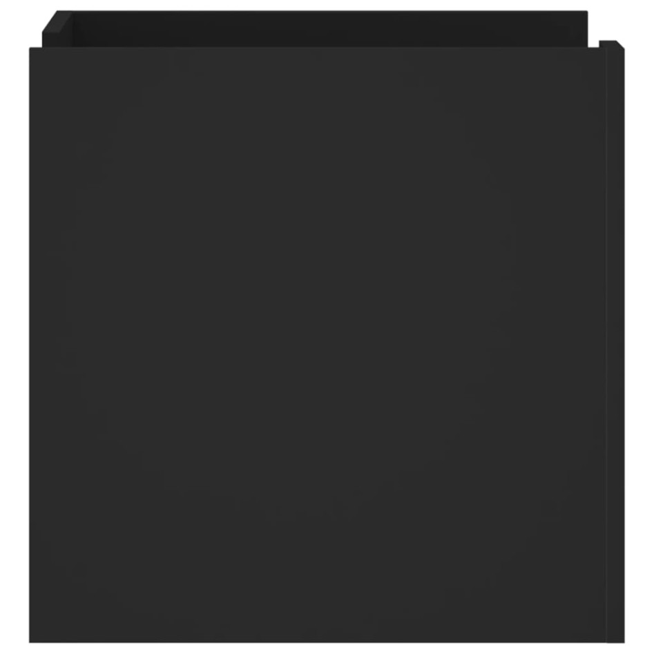 Mesita de noche madera de ingeniería negro 45x50x50