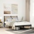 Estructura de cama sin colchón metal roble Sonoma 120x190