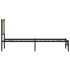 Estructura de cama sin colchón metal roble ahumado 100x190