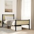 Estructura de cama sin colchón metal roble Sonoma 90x200