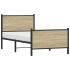 Estructura de cama sin colchón metal roble Sonoma 75x190