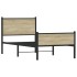 Estructura de cama sin colchón metal roble Sonoma 80x200