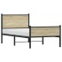 Estructura de cama sin colchón metal roble Sonoma 80x200