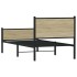 Estructura de cama sin colchón metal roble Sonoma 80x200