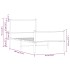 Estructura de cama sin colchón metal roble Sonoma 80x200
