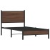 Estructura de cama sin colchón metal marrón roble 75x190