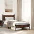 Estructura de cama sin colchón metal marrón roble 80x200