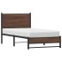 Estructura de cama sin colchón metal marrón roble 80x200