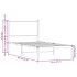Estructura de cama sin colchón metal marrón roble 90x200