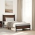 Estructura de cama sin colchón metal marrón roble 90x200