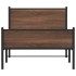 Estructura de cama sin colchón metal marrón roble 100x190