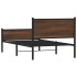 Estructura de cama sin colchón metal marrón roble 100x190