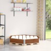 Arriate elevado hexagonal madera maciza pino marrón 160x160 cm