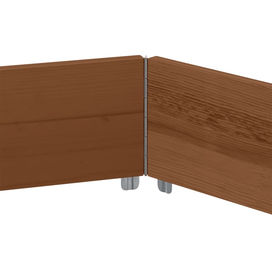 Arriate elevado hexagonal madera maciza pino marrón 160x160