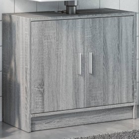 Armario de lavabo madera de ingeniería gris Sonoma 63x29x55