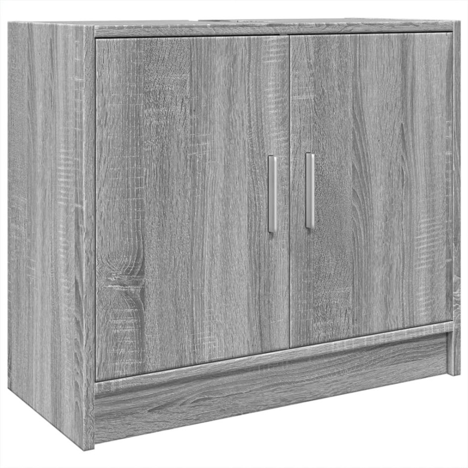 Armario de lavabo madera de ingeniería gris Sonoma 63x29x55