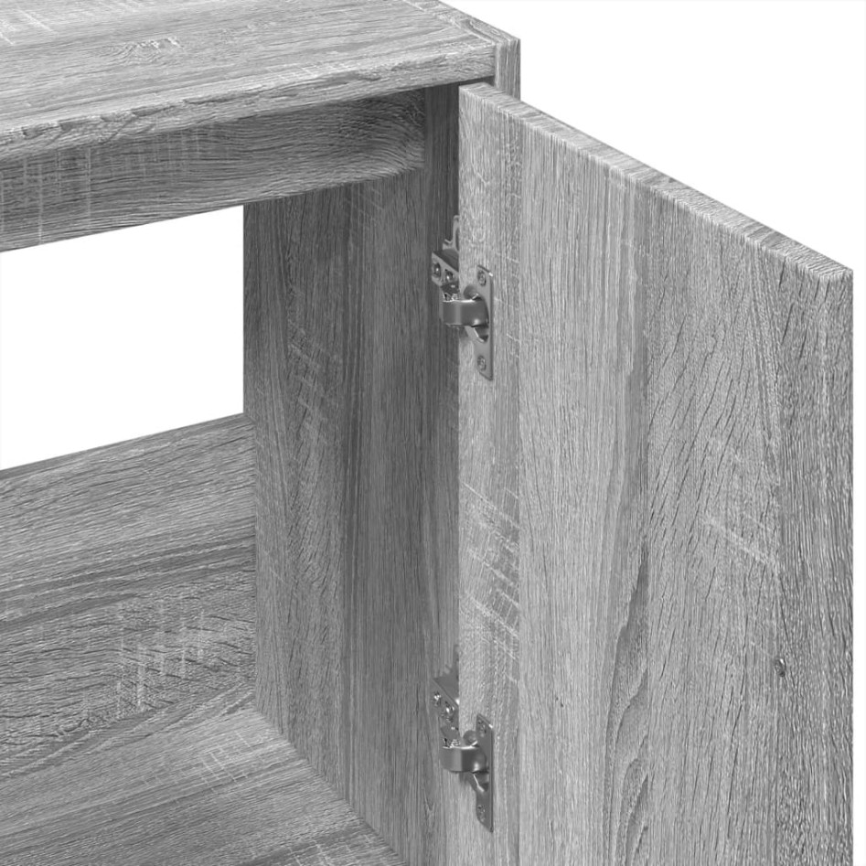 Armario de lavabo madera de ingeniería gris Sonoma 63x29x55