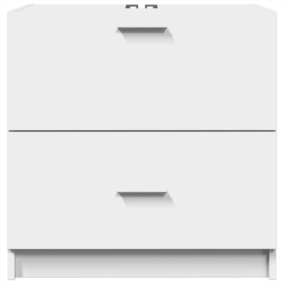 Armario de lavabo madera de ingeniería blanco 59x37x59