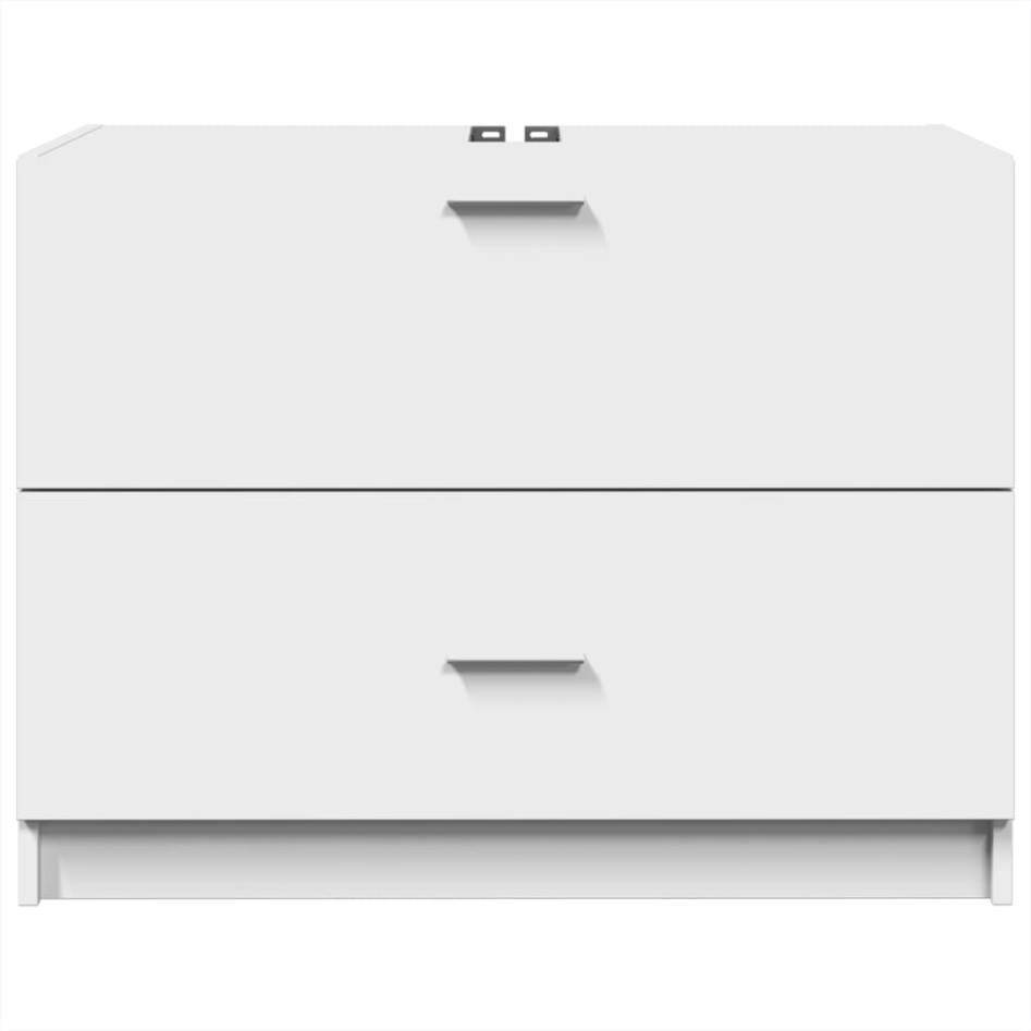 Armario de lavabo madera de ingeniería blanco 78x37x59