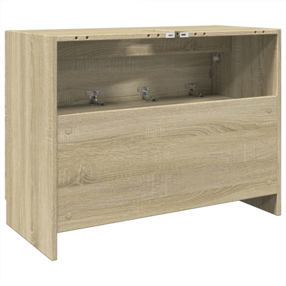Armario de lavabo madera de ingeniería roble Sonoma 78x37x59