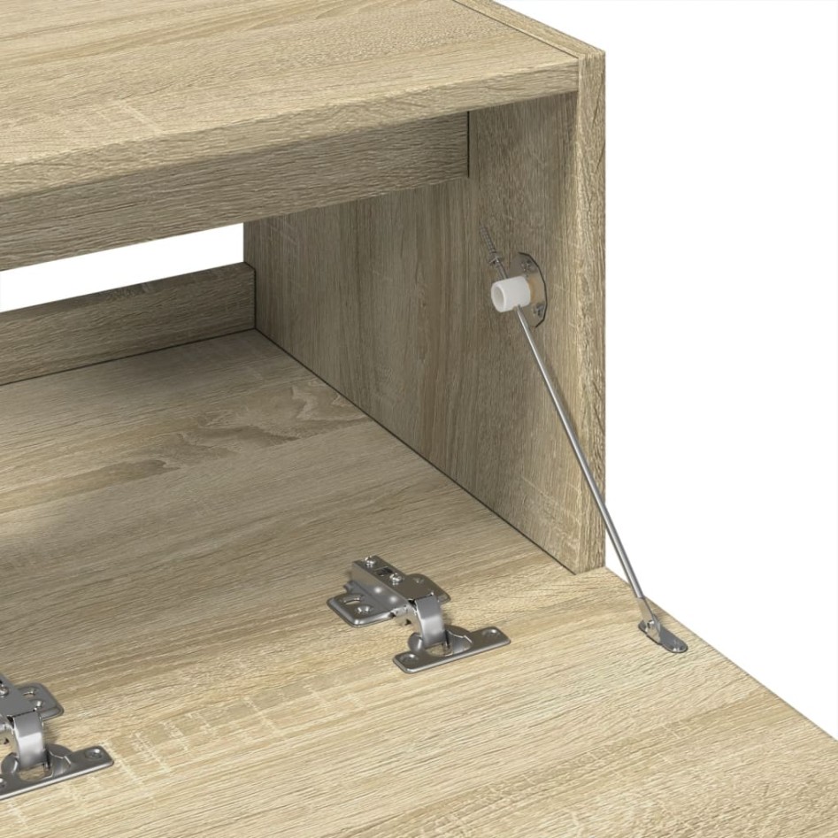 Armario de lavabo madera de ingeniería roble Sonoma 78x37x59