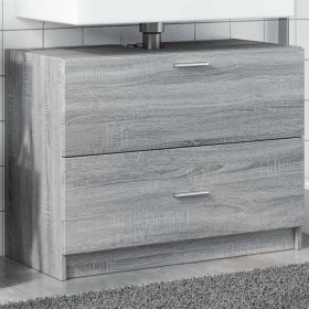 Armario de lavabo madera de ingeniería gris Sonoma 78x37x59