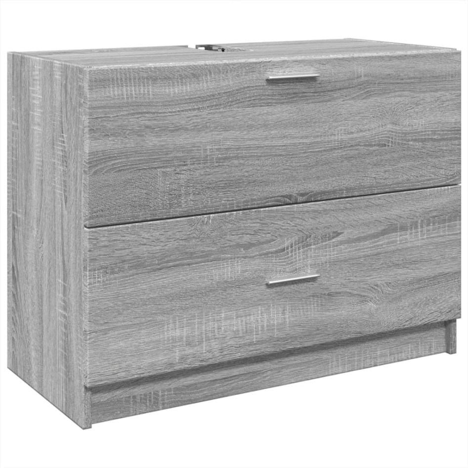 Armario de lavabo madera de ingeniería gris Sonoma 78x37x59