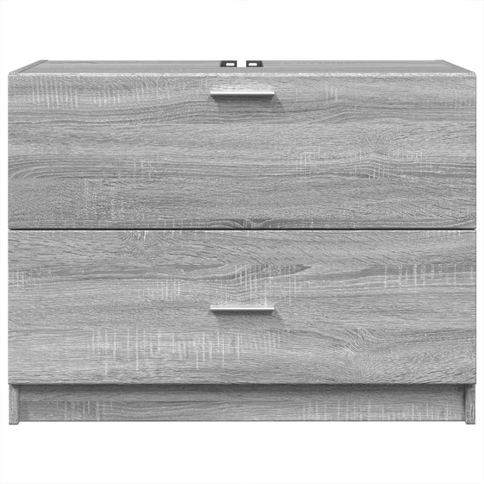 Armario de lavabo madera de ingeniería gris Sonoma 78x37x59