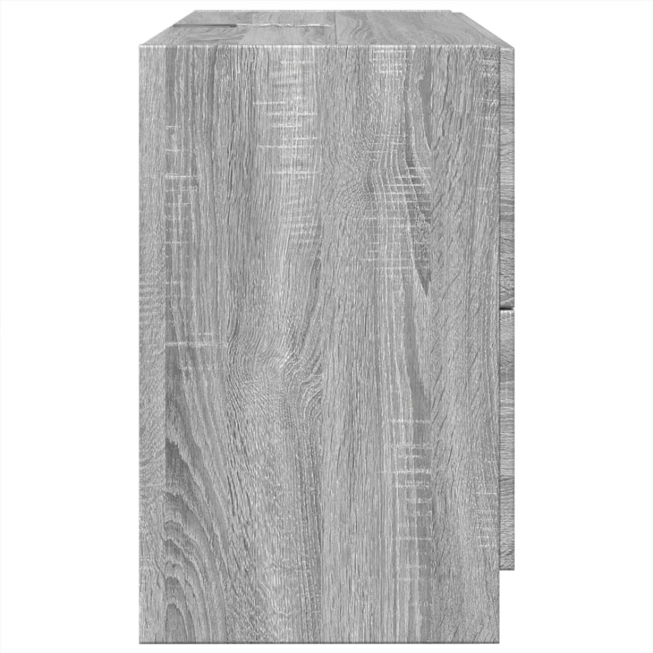 Armario de lavabo madera de ingeniería gris Sonoma 78x37x59
