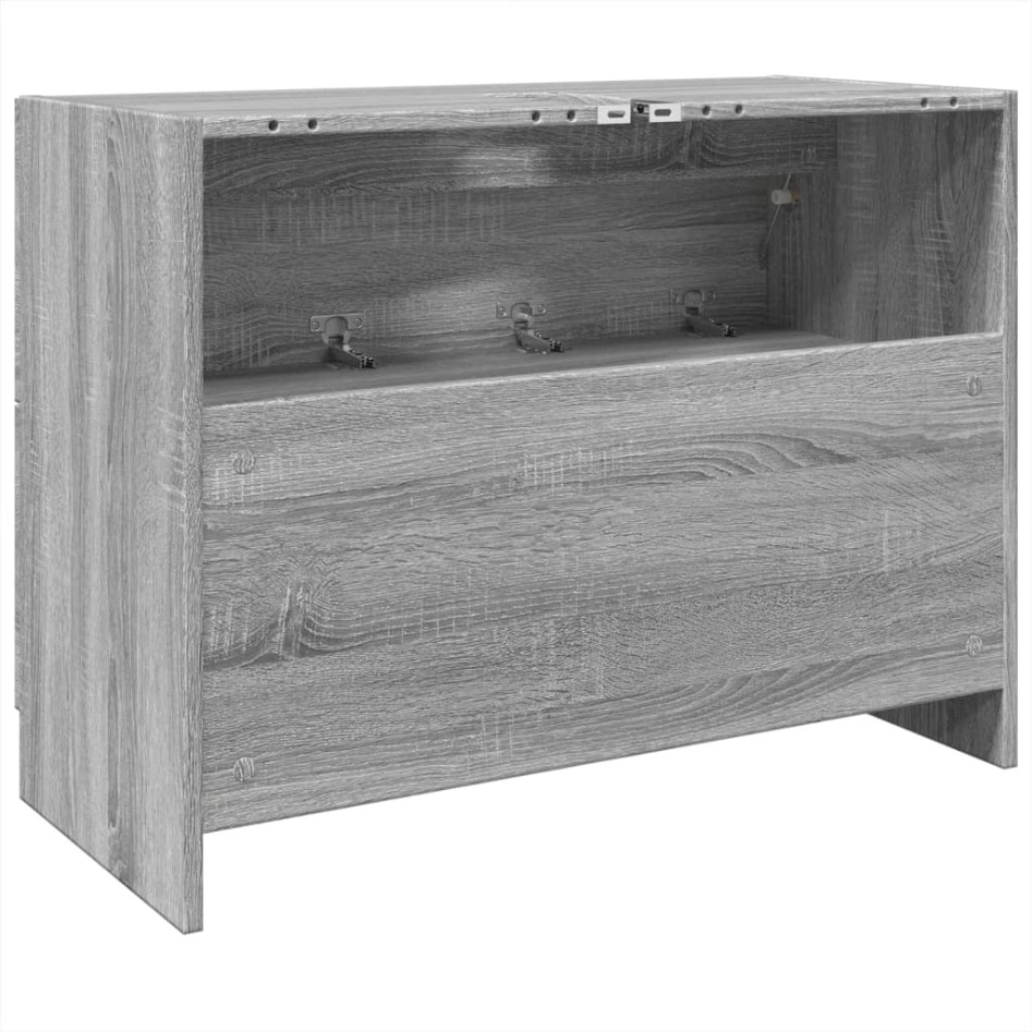 Armario de lavabo madera de ingeniería gris Sonoma 78x37x59