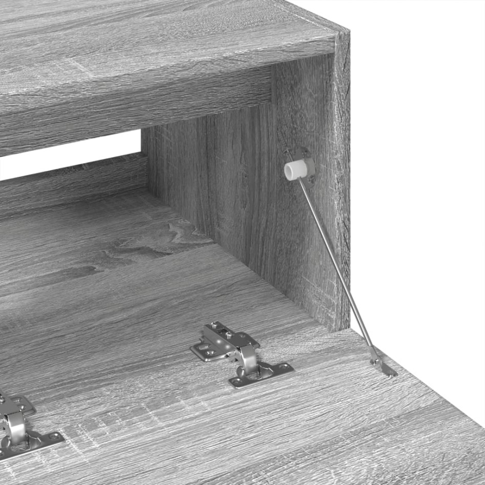 Armario de lavabo madera de ingeniería gris Sonoma 78x37x59