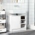 Armario para lavabo madera de ingeniería blanco 63x29x55