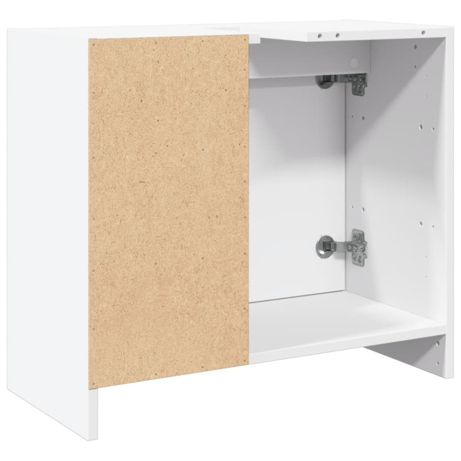 Armario para lavabo madera de ingeniería blanco 63x29x55