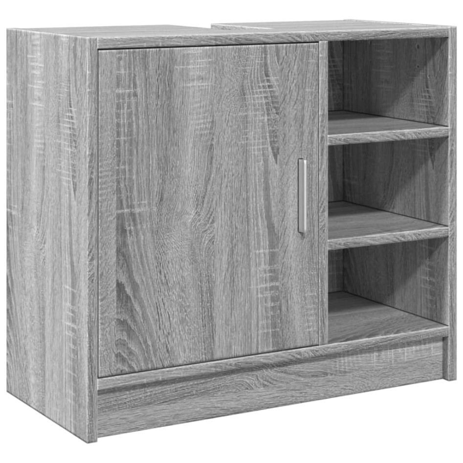 Armario de lavabo madera de ingeniería gris Sonoma 63x29x55