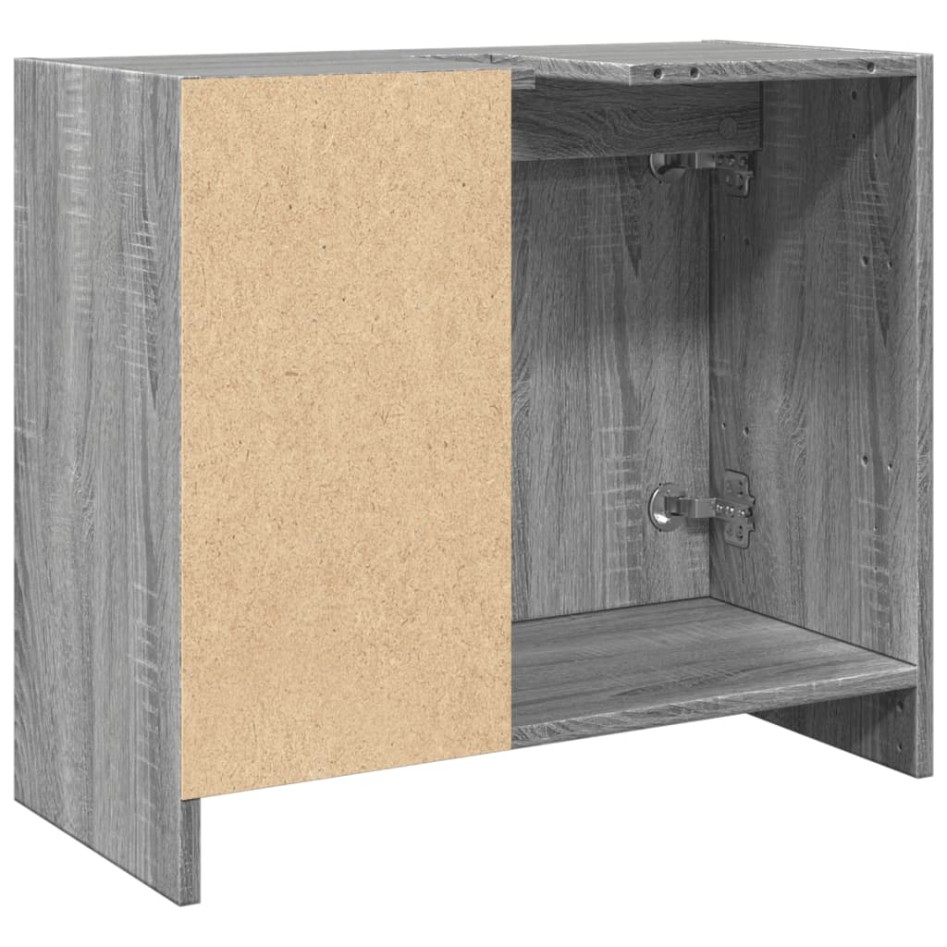 Armario de lavabo madera de ingeniería gris Sonoma 63x29x55