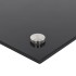 Salpicaderos de cocina 2 uds vidrio templado negro 70x50