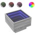 Mesa auxiliar con LED madera ingeniería gris Sonoma