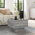 Mesa auxiliar con LED madera ingeniería gris Sonoma