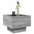 Mesa auxiliar con LED madera ingeniería gris Sonoma