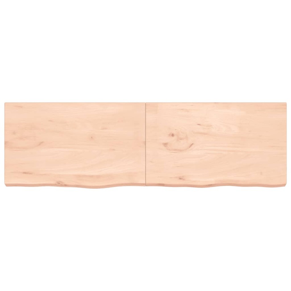 Encimera de baño madera maciza sin tratar 200x60x(2-6)