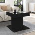 Mesa de centro con luz LED madera ingeniería negra 50x50x45