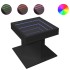 Mesa de centro con luz LED madera ingeniería negra 50x50x45