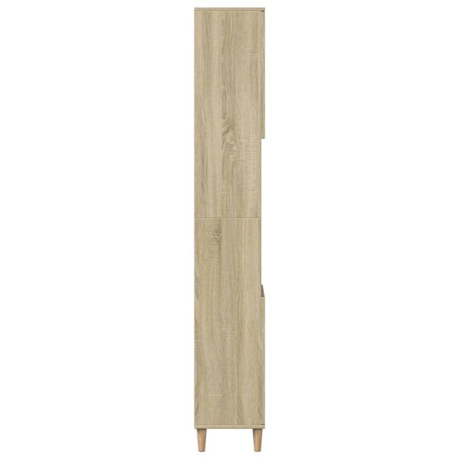 Armario de baño madera contrachapada roble Sonoma 30x30x190