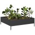 Arriate de acero negro 100x100x26
