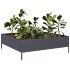 Arriate de acero gris antracita 100x100x33,5