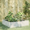 Arriate de acero blanco 100x100x25 cm