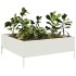 Arriate de acero blanco 100x100x25