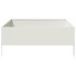 Arriate de acero blanco 100x100x25