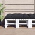 Cojín de asiento de jardín de tela negro 120x80x12