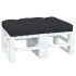 Cojín de asiento de jardín de tela negro 120x80x12